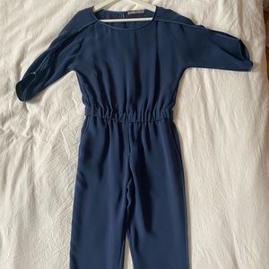 Halston Heritage navy blue jumpsuit